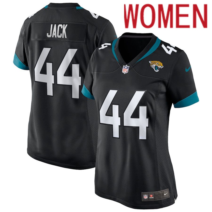 Women Jacksonville Jaguars #44 Myles Jack Black Nike Game NFL Jersey->women nfl jersey->Women Jersey